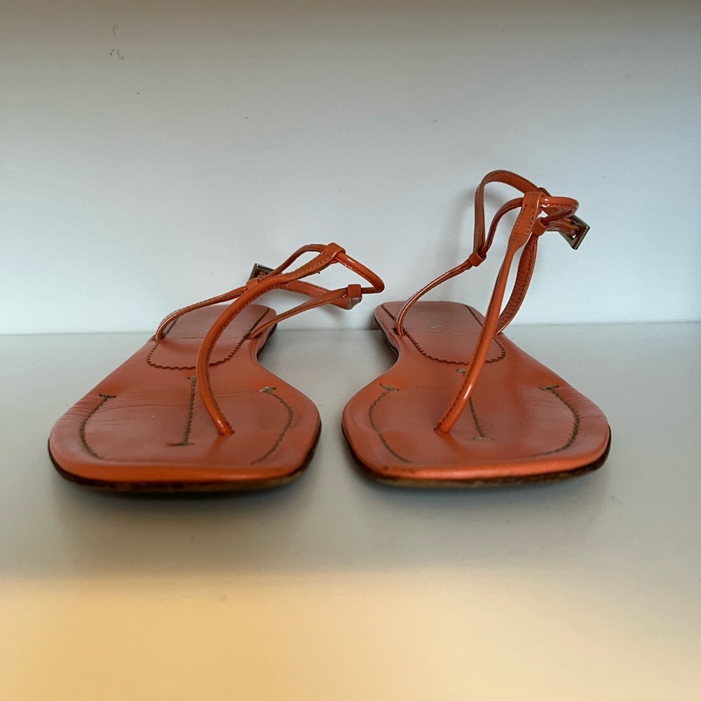 PRADA Flat Sandals Coral (36)